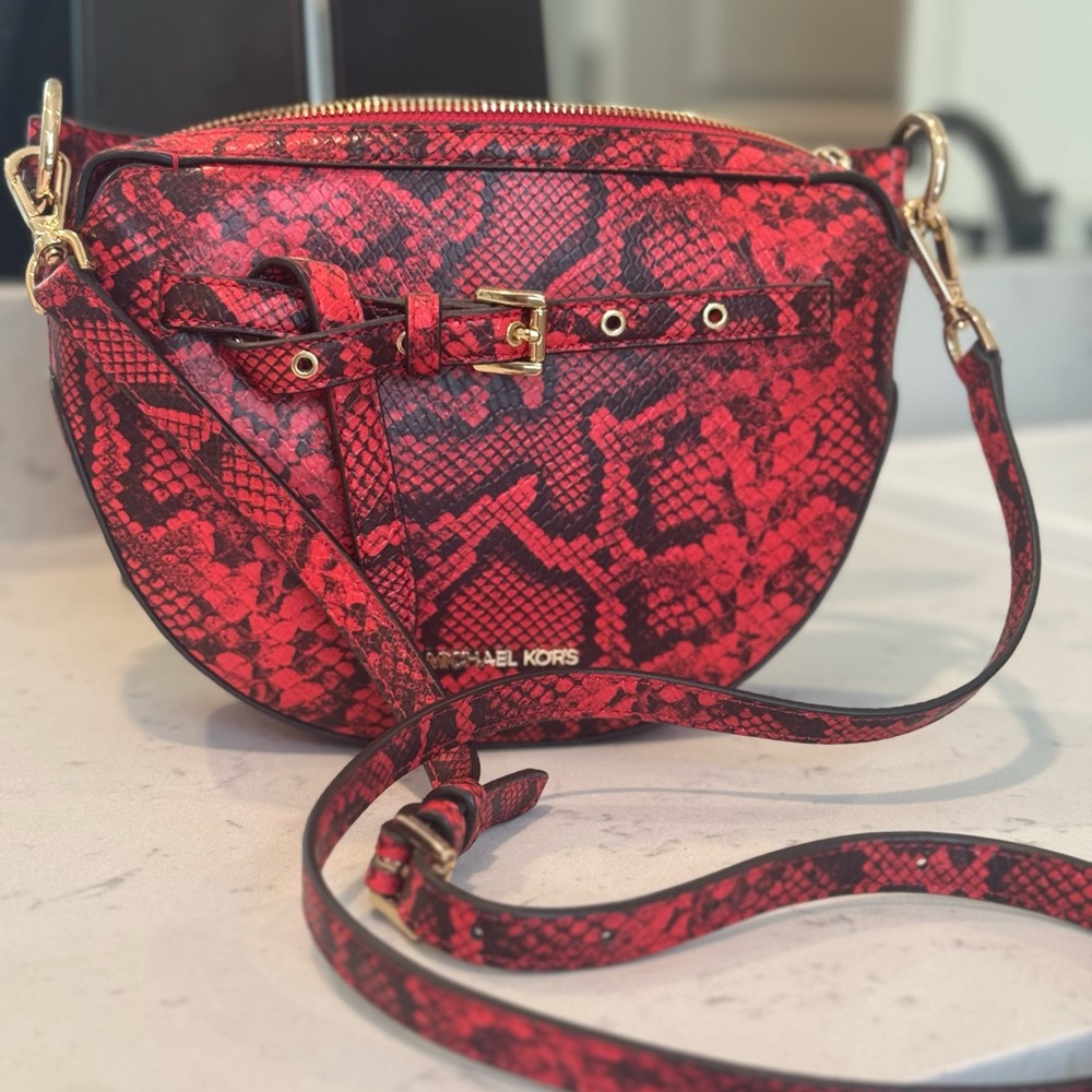 Michael Kors Red Crossbody Bag